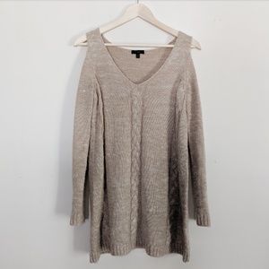 Cupio Beige Tunic Sweater Size Small